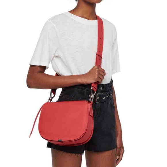 ALL SAINTS Captain Round Leather Crossbody Bag - Picture 2 of 15